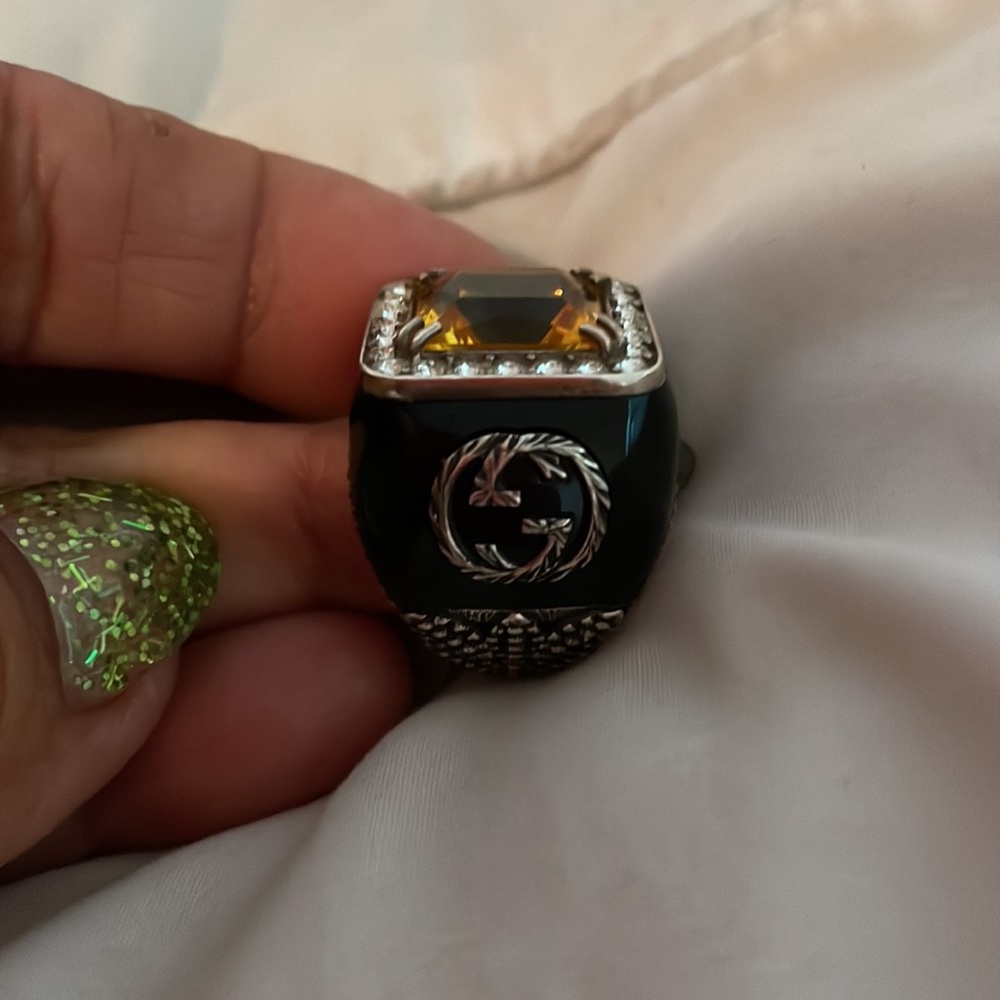 Gucci ring with stone and crystals - Picture 2 of 4